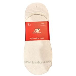 New Balance Men's Cream Lightweight Liner Socks